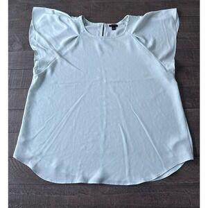 Ann Taylor Women's Mint Green Short Sleeve Blouse Size XL